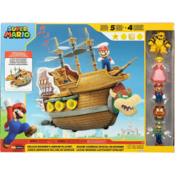 Nintendo Super Mario Deluxe Playset Bowser Ship Includes 5 Figures