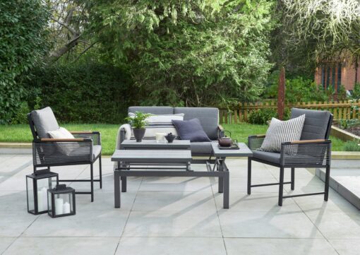 Norfolk Leisure Bellmount 4 Seater Aluminium Garden Sofa Set