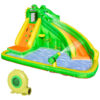 Outsunny Kids Bouncy Castle with Slide Pool Basket Gun Climbing Wall W/ Blower