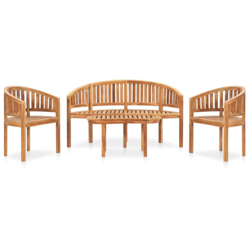 Perera Solid Wood 4 - Person Seating Group