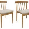 SBN Goran Pair of Solid Wood Chair - Natural