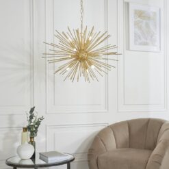 Shore Light Peniche Metal 9 Light Pendant Light - Gold