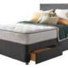 Silentnight Memory Small Double 2 Drawer Divan Bed-Charcoal