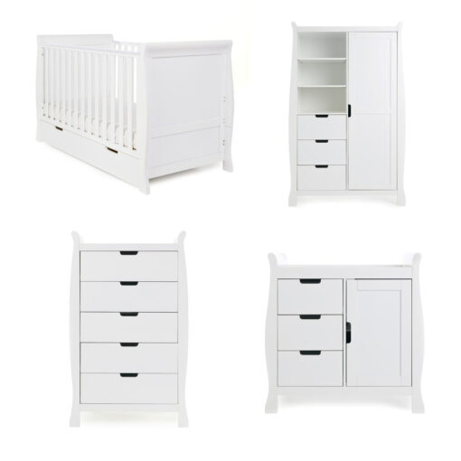 Stamford Classic Sleigh 4 Piece Nursery Furniture Set