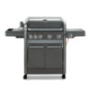 Tower 6 - Burner Free Standing Liquid Propane Gas Grill with Side Burner and Cabinet