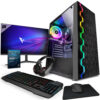 ( VI-8 | AMD Athlon PRO 300GE | Vega 3 | 16GB RAM | 2TB HDD | Win 11 | WiFi | 24" Monitor Bundle ) Vibox VI Gaming PC