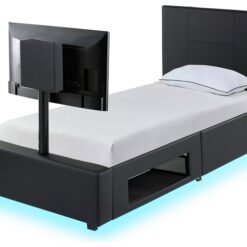 XR Living Ava Single TV Bed Frame - Black