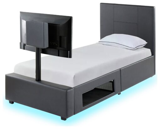 XR Living Ava Single TV Bed Frame - Grey