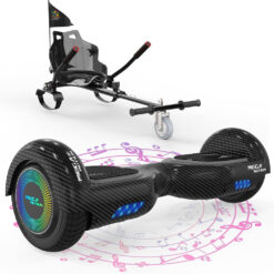 (6.5'' Self Balanced Electric Scooter,LED Hoverboard with Hoverkarts Segway for Kids) 6.5'' E Scooter LED Hoverboard with go-kart Segway