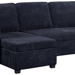 Argos Home Addie Velvet Reversible Storage Sofa Bed-Charcoal