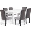 Argos Home Lyssa 6-8 Seater Extending Table & 6 Grey Chairs