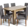 Argos Home Miami 4 - 6 Dining Table & 6 Charcoal Chairs