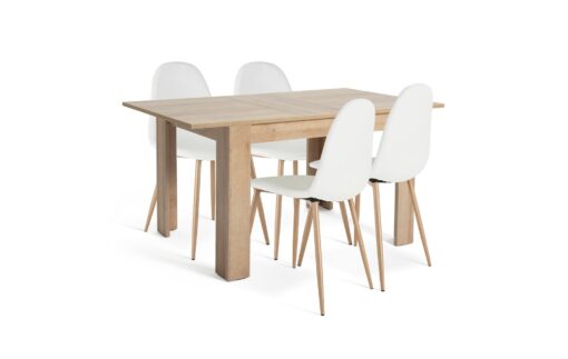 Argos Home Miami 4 - 6 Seater Table & 4 Beni White Chairs