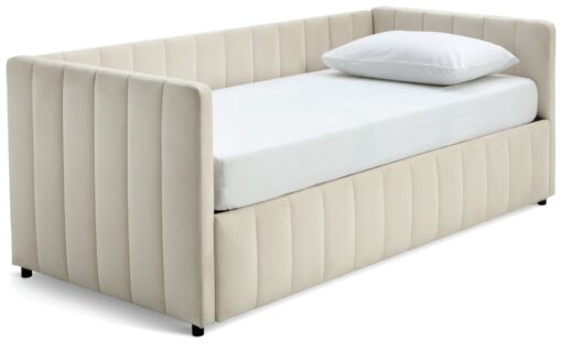 Argos Home Pandora Trundle Day Bed with 2 Mattresses - Cream