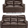 Argos Home Paolo 2 & 3 Seater Manual Recliner Sofas - Brown