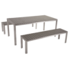 Dining Set 6 Seater Synthetic Material Grey NARDO