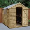 Forest Wooden Pressure Treated 8 x 6ft Overlap Apex Shed