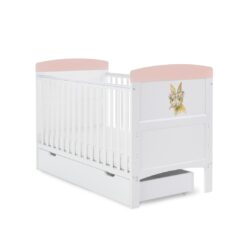 Grace Inspire Cot Bed with Under Drawer - Water Colour Rabbit