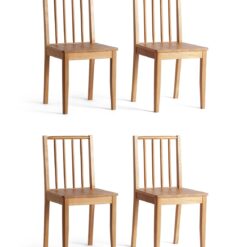 Habitat 4 Nel Solid Wood Spindle Chairs - Oak