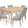 Habitat Barnwell Dining Table & 6 Alec Grey Chairs