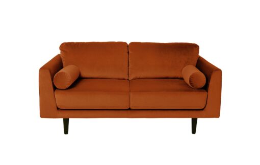 Habitat Jacob velvet 2 Seater Sofa - Orange