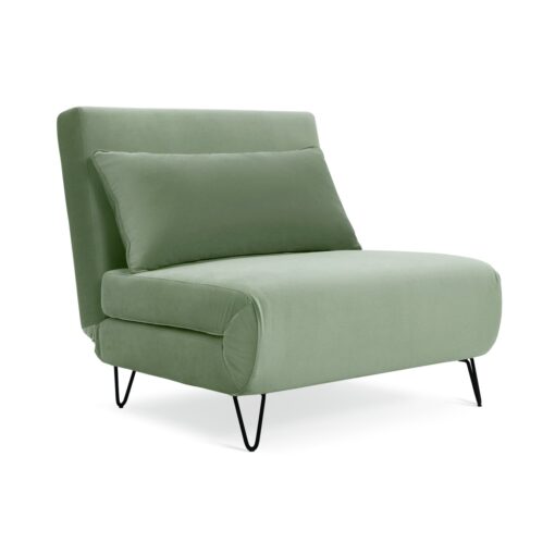 Habitat Roni Small Double velvet Chairbed - Laurel Green