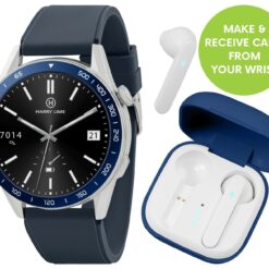 Harry Lime Blue Calling Smart Watch and Wireless Earbud Set