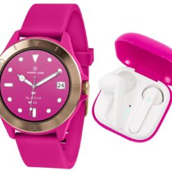 Harry Lime Pink Smart Watch and Wireless Earbuds Set