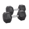 Hex Dumbbells 2 x 22.5kg - Quality Anti-slip Grip for Home and Gym