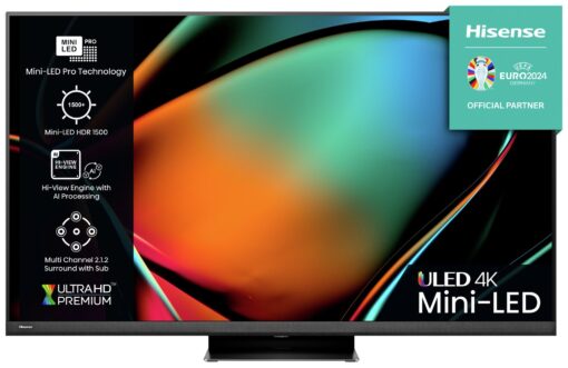 Hisense 65 Inch 65U8KQTUK Smart 4K 144Hz UHD HDR Mini LED TV