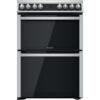 Hotpoint Amelia HDM67V8D2CX/UK Electric Cooker with Ceramic Hob - Silver