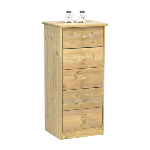 Jaliyiah 5 Drawer 42Cm W Solid Wood Tallboy