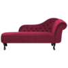 Right Hand Chaise Lounge Velvet Burgundy NIMES