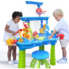 Toddler Water Table | Kids Sand Water Table | 3-Tier Outdoor Water Play Table Toys for Toddlers Kids | Water Sensory Tables Summer Beach
