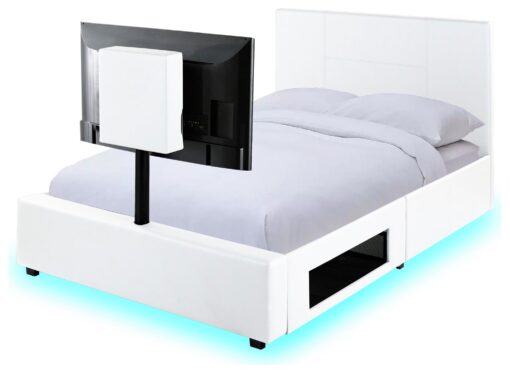 XR Living Ava Double TV Bed Frame - White