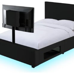 XR Living Ava Small Double TV Bed Frame - Black