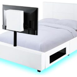 XR Living Ava Small Double TV Bed Frame - White