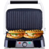 (1500W) Panini Maker & Health Grill - Sandwich Toaster, Panini Press - 2 Slice Non-Stick Grill Plates - Built-In Fat Tray