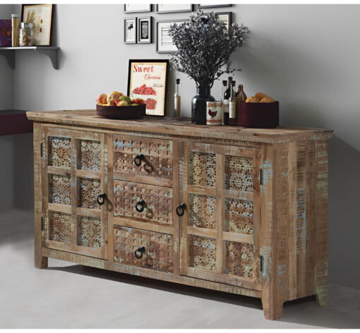 160cm Solid Wood Sideboard - Mango Wood