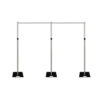 (3 Base Plates (3x6 Metres)) Photo Backdrop Stand Adjustable Pipe & Drape Background Support System Kit Photography Backdrop Stand Crossbar Box for Ph