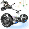 (6.5'' Self Balanced Electric Scooter,LED Hoverboard with go-karts Segway for Kids) 6.5'' E Scooter LED Hoverboard with go-kart Segway