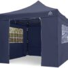 All Seasons 3m x 3m Pop Up Garden Gazebo & Side Panels -Navy