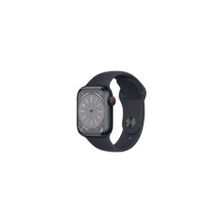 Apple Watch Series 8 (GPS + Cellular, 41mm) Smart watch - Midnight Aluminium Case with Midnight Sport Band - Regular. Fitness Tracker, Blood Oxygen &