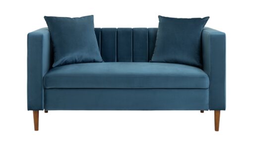 Argos Home Everly Velvet 2 Seater Sofa - Blue