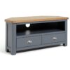 Argos Home Kent 2 Drawer Corner TV Unit - Grey & Oak