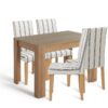 Argos Home Miami Dining Table & 4 Stripe Chairs