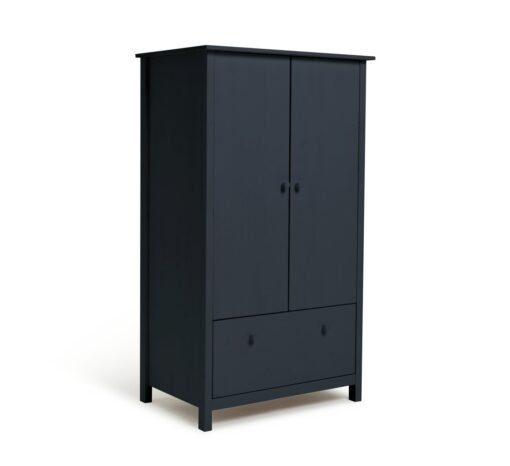 Argos Home Scandinavia 2 Door 1 Drawer Wardrobe - Navy Blue