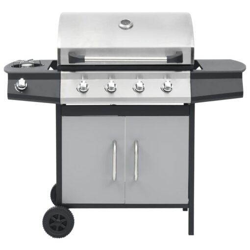 Armel Dakota Fields 4 - Burner Natural Gas 60 BTU Gas Grill with Side Burner and Cabine