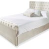 Aspire Chesterfield Double Ottoman Bed Frame - Natural