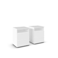 Bedside table JOEL bedside table set of 2 with 2 drawers and 1 niche MADE IN GERMANY